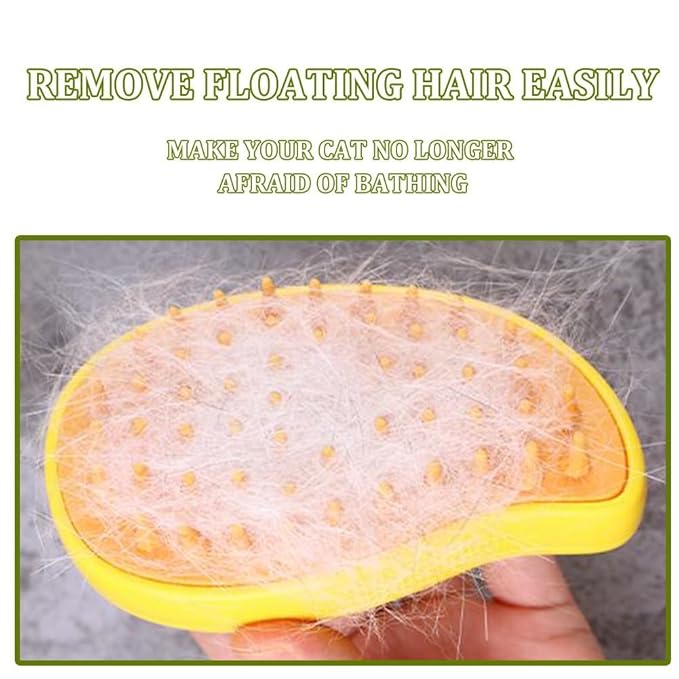 Cat Steam Brush,Cat Dog Pet Spray Massaging Comb One Button Spray, Flyaway Hair Prevention, Gentle on Skin, Massages and Cleanses. Enhance Inner Softness