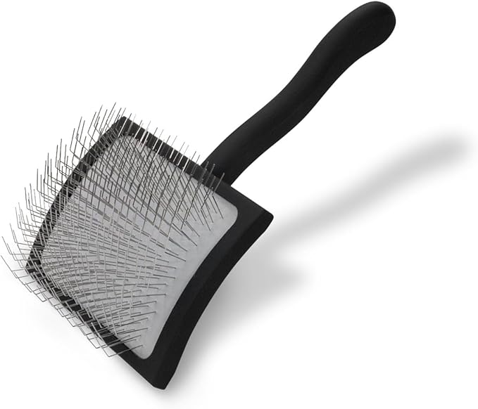 Chris Christensen Ice on Ice Detangler & Finishing Spray Adds Elasticity & Strength + Big K Slicker Large Brush for Detangling and Fluffing