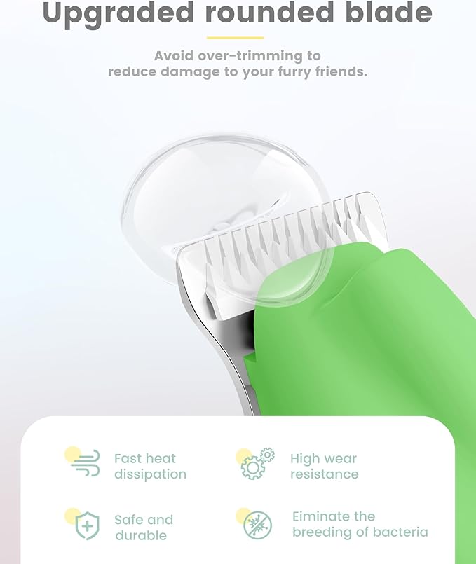 Dog Trimmer with LED Display, Ultra-Low Noise, Cordless Dog Clippers for Grooming Paws, Ears, Face, Rump