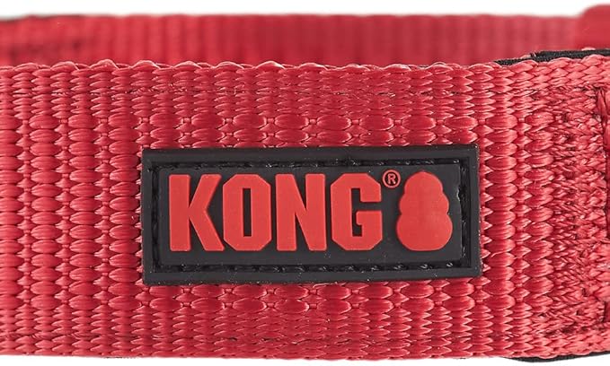 KONG Max HD Ultra Durable Neoprene Padded Dog Collar (Large, Red)