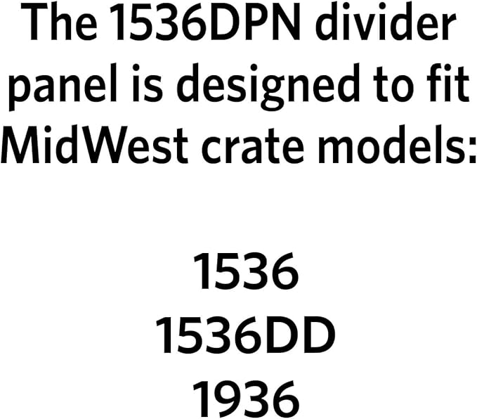 MidWest Homes for Pets Dog Crate Divider Panel for 36-inch Dog Crate; Fits Crate Models 1536, 1536DD, 1936 & Measures 22.13L x 22.05W x .60H Inches, Black