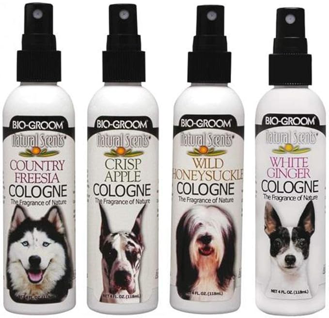 Bio-groom Crisp Apple Dog Cologne – Deodorizing Spray, Dog Bathing Supplies, Puppy Wash, Cat & Dog Grooming Supplies, Cruelty-Free, Made in USA, Dog Perfume – 4 fl oz 1-Pack