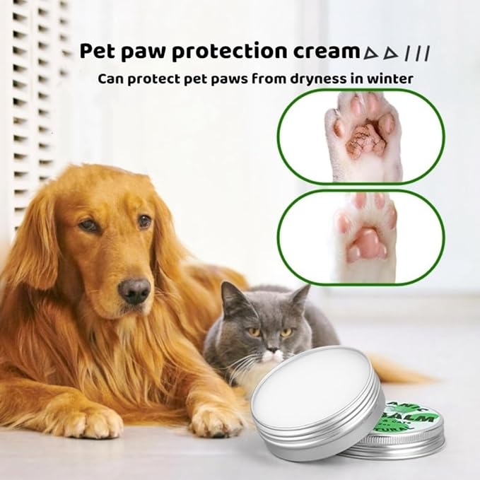Cat Dog Paw Balm Wax(2 Oz), Relieve Restores Dry Dog's Paw Blam, Natural Cream, for Cracked Dry & Damaged Paws Moisturizer & Protection for Dog Feet, Nose & Elbows Snout Soother for Cat Dogs Pet