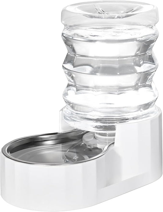 RIZZARI Automatic 5L Pet Waterer, Gravity Stainless Steel Water Dispenser, 100% BPA-Free, Large Capacity Water Feeder for Cats and Small and Medium-Sized Dogs