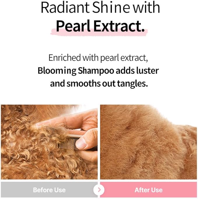 Blooming Volumizing Dog Shampoo, Loved by Top Korean Groomers, Volumizing Formula for a Shiny & Fluffy Coat – Easy Breezy, Professional Care at Home (16.9 fl oz/500ml) (16.9 fl oz)