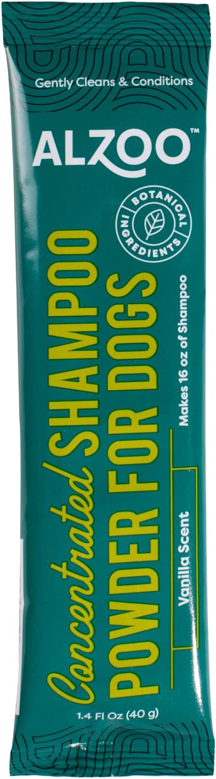 Concentrated Shampoo Powder for Dogs, Specially Formulated for Dogs with Sensitive Skin, 100% Plant-Based Active Ingredients, Vanilla Fragrance