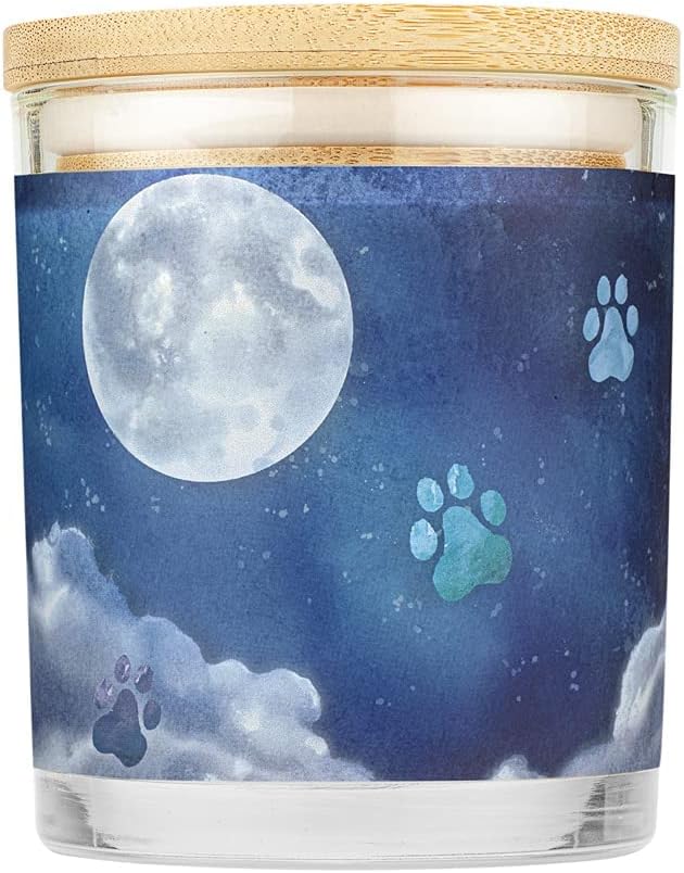One Fur All Pet House Candle Plant-Based/Soy Candle - Clean Burning Scented Candles, Long Lasting Pet Odor Candle for Home - Moonlight