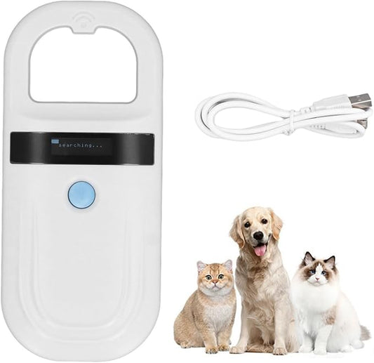 Animal Chip Scanner for Pet, 134.2KHz 5V USB2.0 Animal Handheld Reader 15cm Reading Distance Pet ID Scanner EMID Microchip Scanner for Animal Identification Management