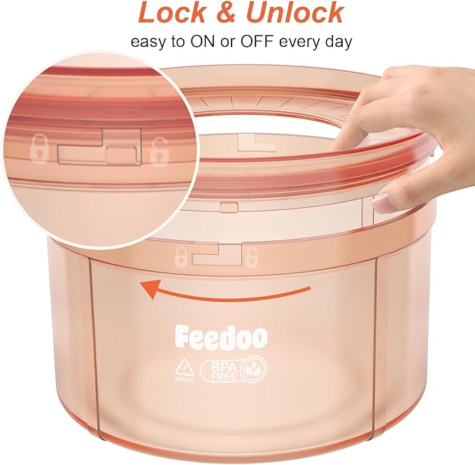 1Gallon/128oz Dog Water Bowl No Spill, Tritan BPA Free Spill Proof & No Splash Dog Water Bowl for Messy Drinkers, Slow Drinking Water Bowl for Large Dogs, Anti-Digging Paws【Living Coral】