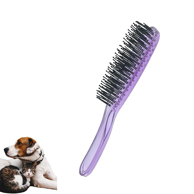 Dog Grooming Bath Brush, Pet Instant Detangler Pin Brushes, Soft Silicone Shampoo Soothing Comb for Wet Dry Long Short Haired Small Dogs & Cats Massaging, Deshedding Shower Scrubbing,Pink