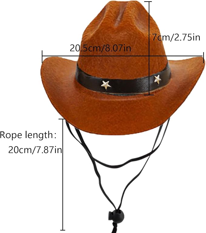 Pet Dog Cowboy Hat Cosplay Cap Puppy Pet Dog Cat Holiday Costume Pet Party Decoration