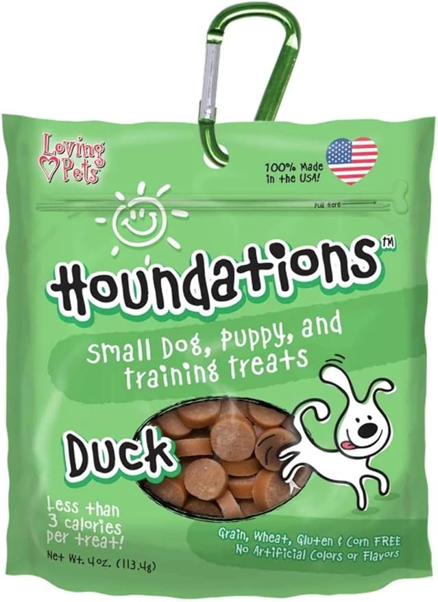 Loving Pets Houndations Duck Training Treats Dog Treat, 4 Oz/One Size