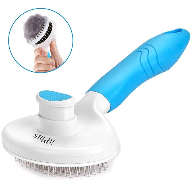 Cat Self Cleaning Slicker Brush, Pets Skin Friendly Cat Brush for Dogs Cats Grooming Brush Tool Easy to Remove Loose Undercoat, Mats Tangled Hair Slicker Massage Cats Dogs Brush - Upgraded