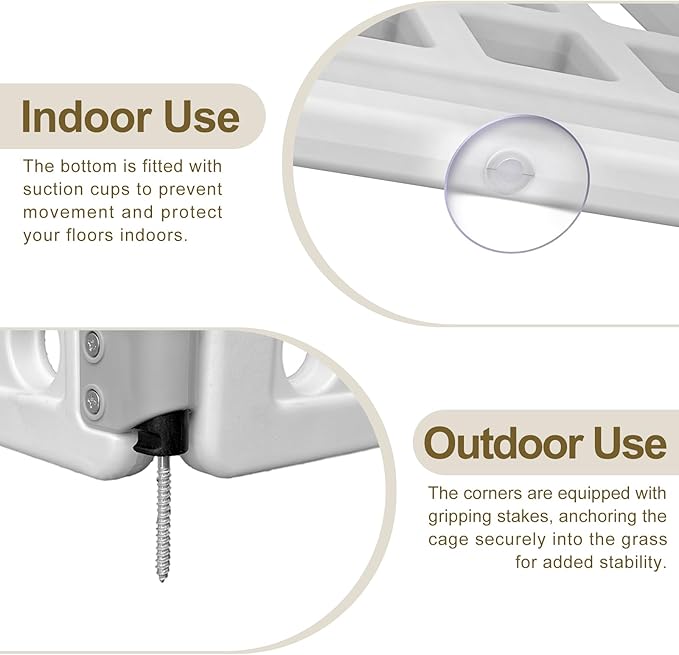 Pet Playpen with Door Dog Playpen Foldable Puppy Playpen for Puppies and Small Dogs 4-Panels Easy Assemble Easy Storing for Indoor and Outdoor, Garden Fence, Garden Border Fence (4 Panels)