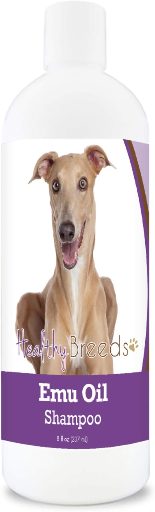 Healthy Breeds Italian Greyhound Emu Oil Shampoo - Gentle Cleanser That Provides Soothing Relief of Inflammation While Restoring Moisture Balance - Fruity Scent - 8 oz
