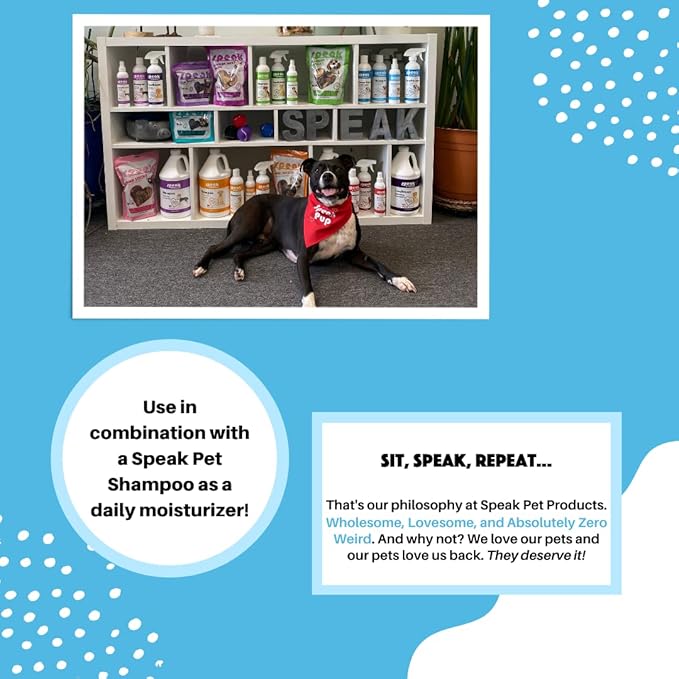 Natural Leave-in Conditioning Spray Refill, Hypoallergenic Unscented, for Dogs 1 Gallon