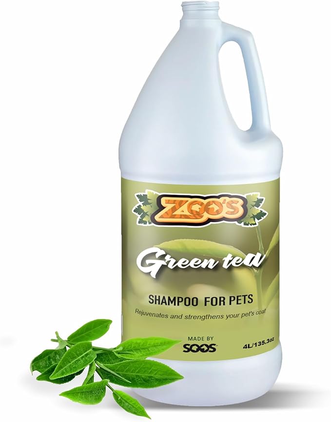 Zoo’s Green Tea Pet Shampoo Natural Organic with Minerals and Vitamins for Dog and Cat (4L / 1.32 gal)