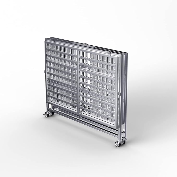 Collapsible Stainless Steel Dog Crate, 30" 37" 42" 48" Sizes, Lockable Wheel, with Tray, Stackable, Heavy Duty, Divider, Indoor and Outdoor (37in)