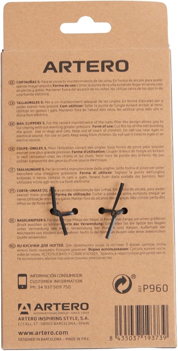 ARTERO Professional Nail Clippers for Dogs and Cats (Small - Nature Collection)