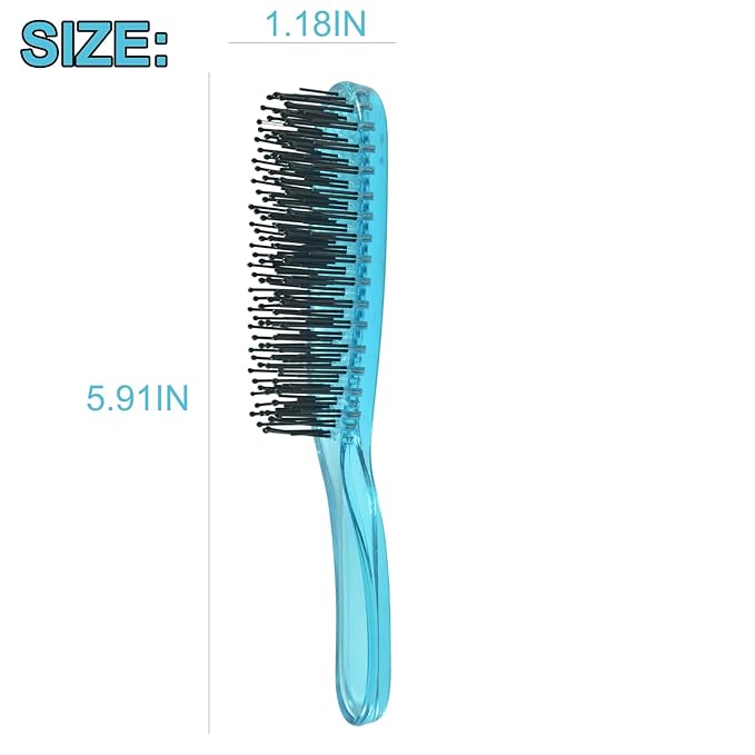 Dog Grooming Bath Brush, Pet Instant Detangler Pin Brushes, Soft Silicone Shampoo Soothing Comb for Wet Dry Long Short Haired Small Dogs & Cats Massaging, Deshedding Shower Scrubbing, Blue
