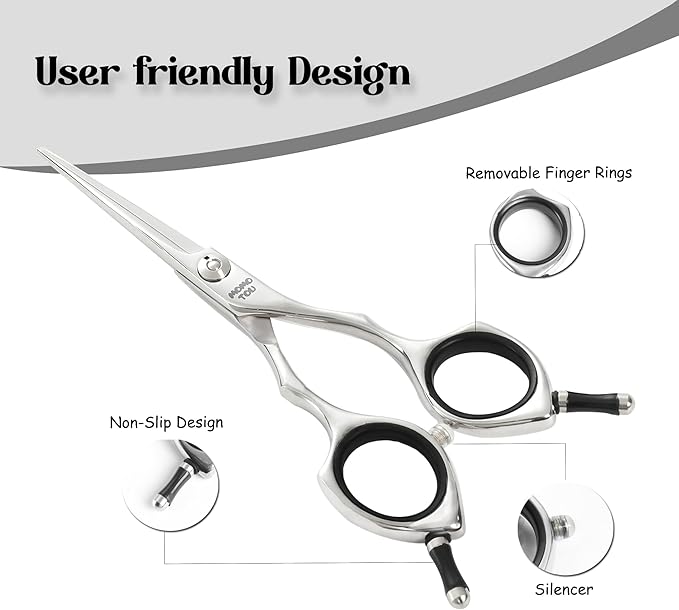 Dog Grooming Scissors 5 inch Small Straight Scissors Super Light Professional 440C Stainless Steel Pet Shears for Trimming Face and Paws Nose Ear Easy Use.