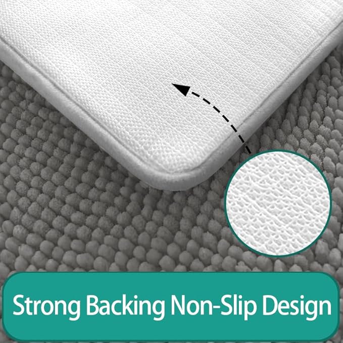 Dog Door Mat Soft Microfiber Dog Mat for Muddy Paws Absorbent Muddy Paws Door Mat with Non Slip Backing Dog Rugs for Muddy Paws Quick Dry Mud Rug for Entry & Indoor (20”X30”, Grey)