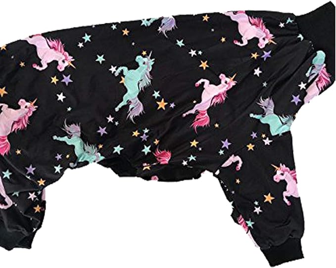 Tooth & Honey Pit Bull Pajamas - Unicorn Dog Pajamas - Lightweight Pullover Pjs - Full Coverage - Updated FIT