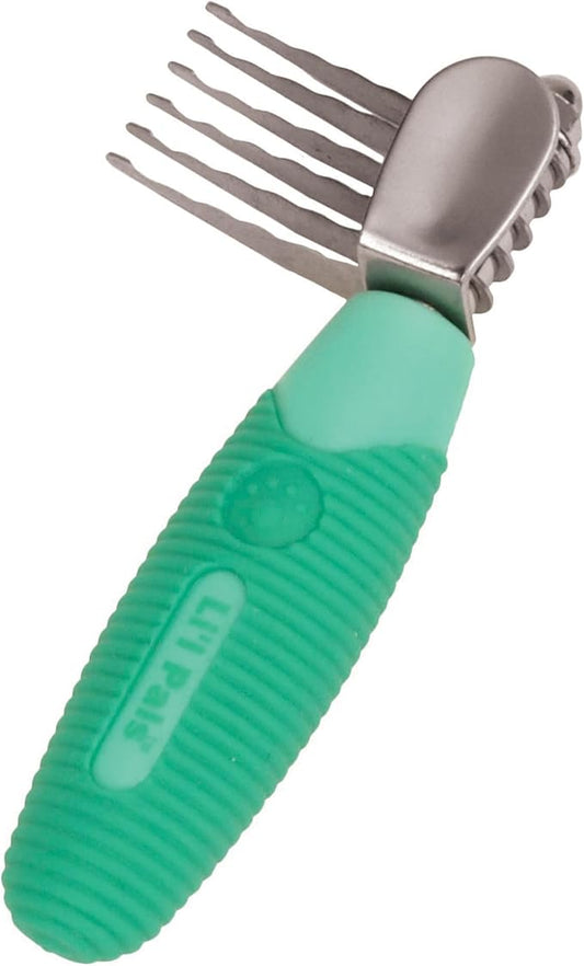 Coastal Pet Li'l Pals Stainless Steel De-Matting Comb - Easy-Grip Handle for Pet Grooming Small Dogs