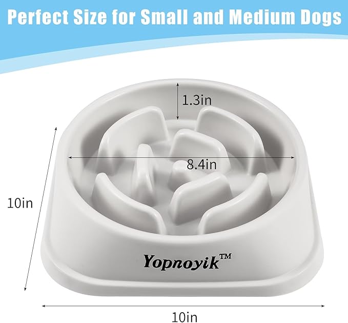 Slow Feeder Dog Bowls for Healthy Eating, Non-Slip and Anti-Choking Design, Reduces Bloating & Overeating for Large Dogs, Easy to Clean