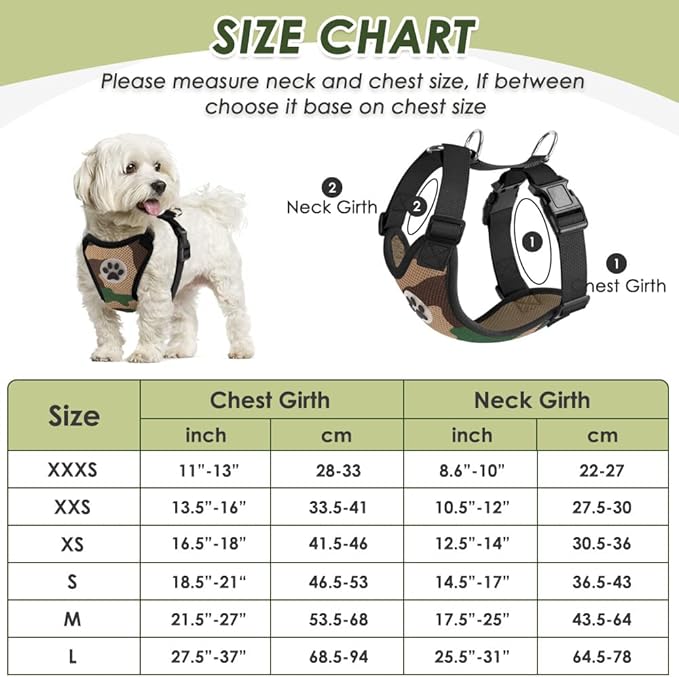 SlowTon Dog Seat Belt Harness for Car, Dog Car Harness Adjustable Mesh Breathable & Dog Seatbelt Safety Tether with Elastic Bungee for Small Medium Large Pets(Camouflage, Double Clip, M)