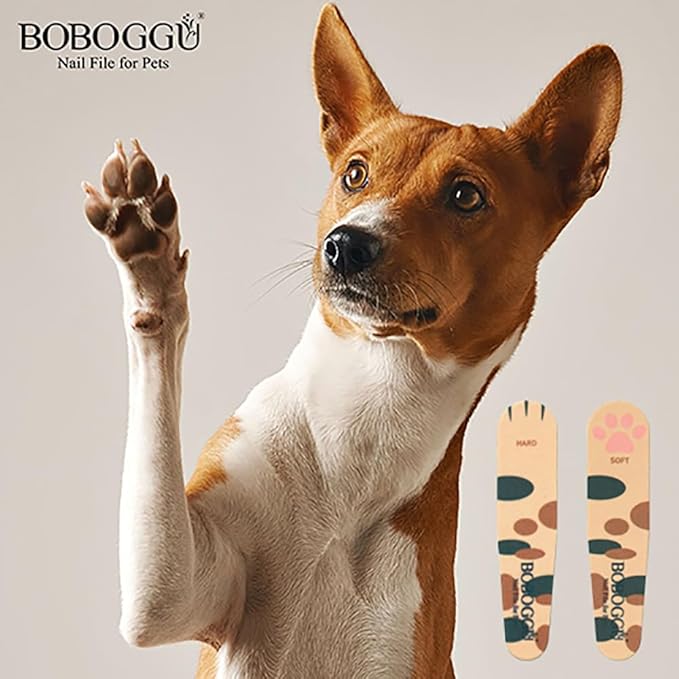 Generic Pet Nail Files Grinder Trim Doublesided Hard and Soft Nail File for Pets Dog Cat Parrot (A 5 Pieces), Cream