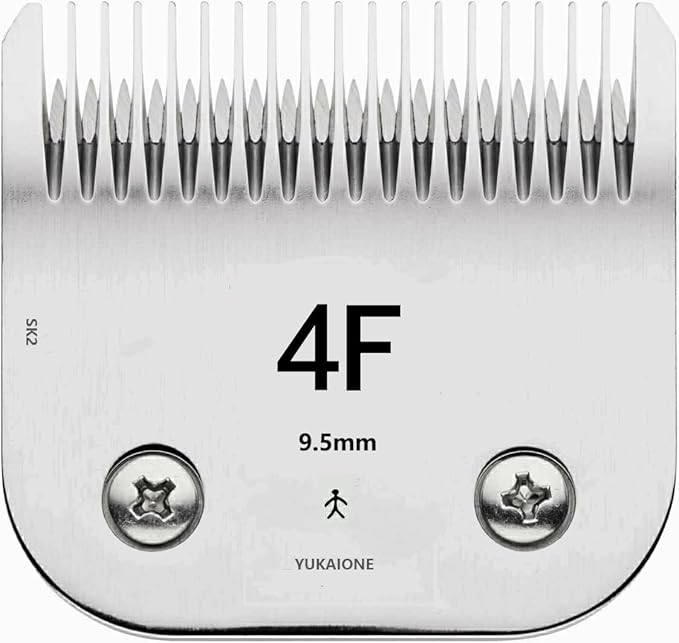 4F Dog Clipper Blade - SK2 Steel, Universal Compatibility with Andis, Oster, Wahl - 3/8" Cut for Medium Coats