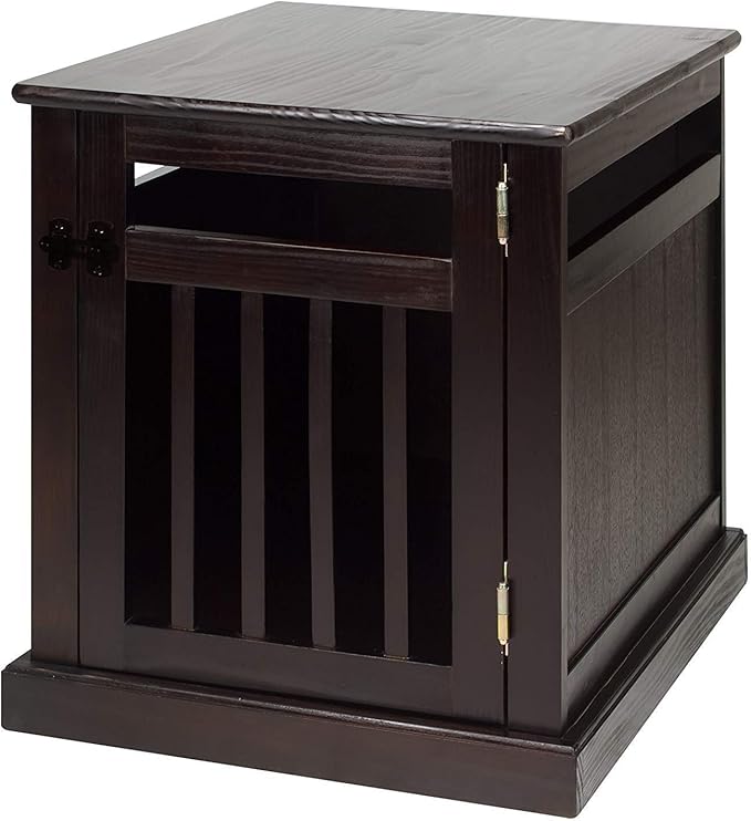 Casual Home Wooden Small Pet Crate, End Table, Espresso,19.5"W x 22.5"D x 22.5"H