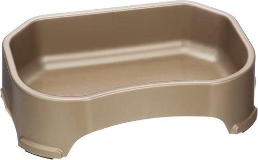 Neater Pet Brands Large Water Bowl for Dogs, Outdoor Dog Water Bowl (1.25 Gallon Extra-Large Capacity), Big Trough Style Food Dish for Indoors or Outside, No Spill Large Dog Bowls, Champagne