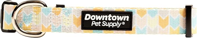 Downtown Pet Supply - Best, Cute & Fancy Dog Collar - Lightweight Adjustable Dog Collar with Quick Buckle & D-Ring - Hand Wash Safe - Chevron - L - Large Dog Collar