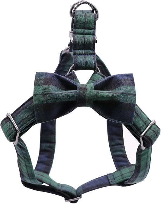 Unique style paws Dog Harness Adjustable Harnesses Durable Hardware with Comfortable Bowtie for Small Medium Large Dogs