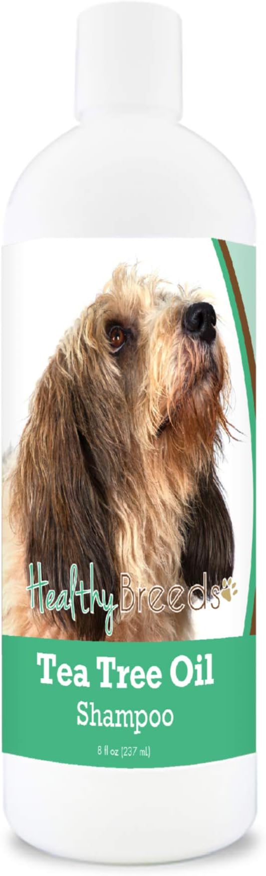 Healthy Breeds Petits Bassets Griffons Vendeen Tea Tree Oil Shampoo – Formulated for Dry, Irritated Skin – Reduce Dandruff – Wintergreen Scent – 8 oz