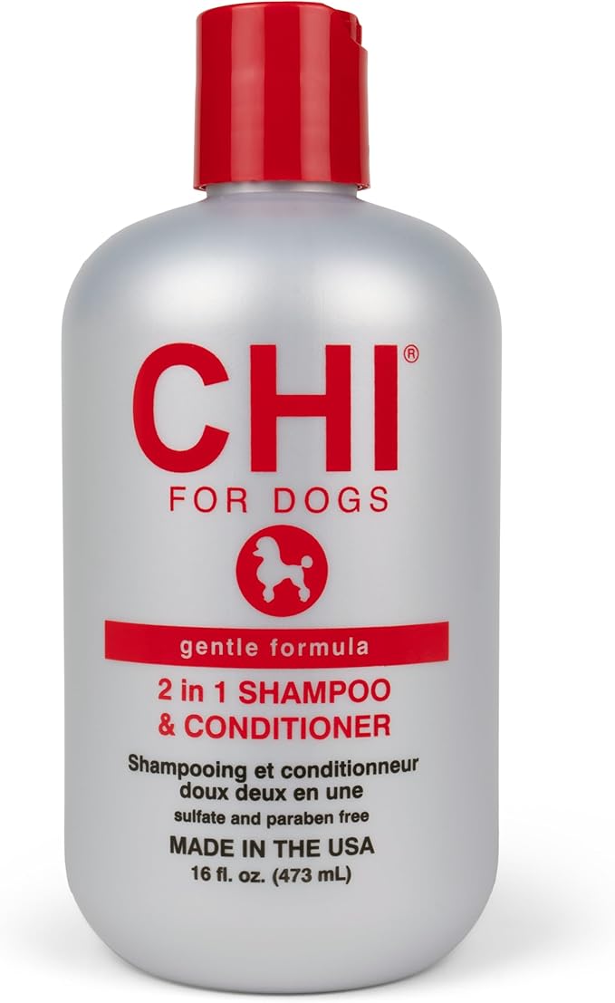CHI for Dogs Gentle 2-in-1 Shampoo and Conditioner for Dogs, (16 Fl oz) Size