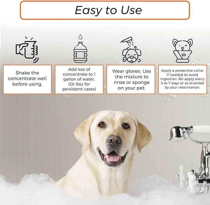 Skin & Coat Care Combo - Lime Sulfur Dip 16 oz + Antiparasitic & Antiseborrheic Dog Shampoo 16 oz