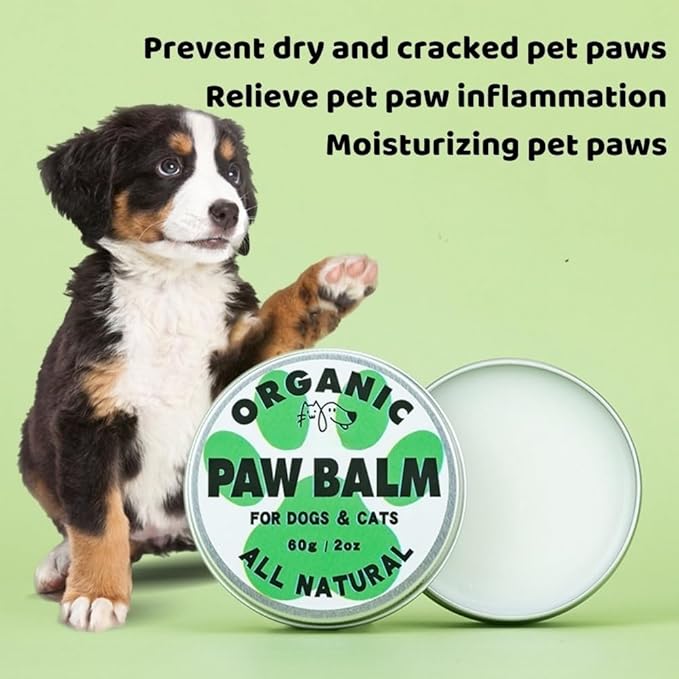 Cat Dog Paw Balm Wax(2 Oz), Relieve Restores Dry Dog's Paw Blam, Natural Cream, for Cracked Dry & Damaged Paws Moisturizer & Protection for Dog Feet, Nose & Elbows Snout Soother for Cat Dogs Pet