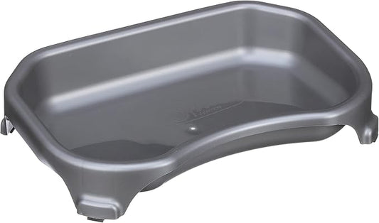 Neater Pet Brands Large Capacity Cat Bowls, Water Bowl for Cats, Reptiles, Chickens, Birds, & Small Animals, Cat Food Bowl (6 Cups), Indoor or Outdoor Water Trough & Feeder, Gunmetal Grey