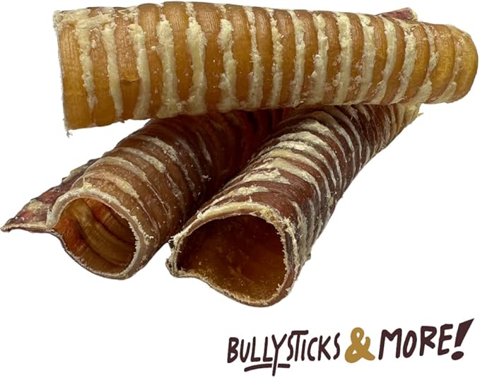 BULLYSTICKS & MORE 6 Inch Beef Trachea (6 Inch - 12 Pack) | Beef Trachea for Dogs | 100% Grass Fed Beef | Dog Parents Choice Beef Trachea Dog Chews | Long Lasting Beef Trachea Dog Treats