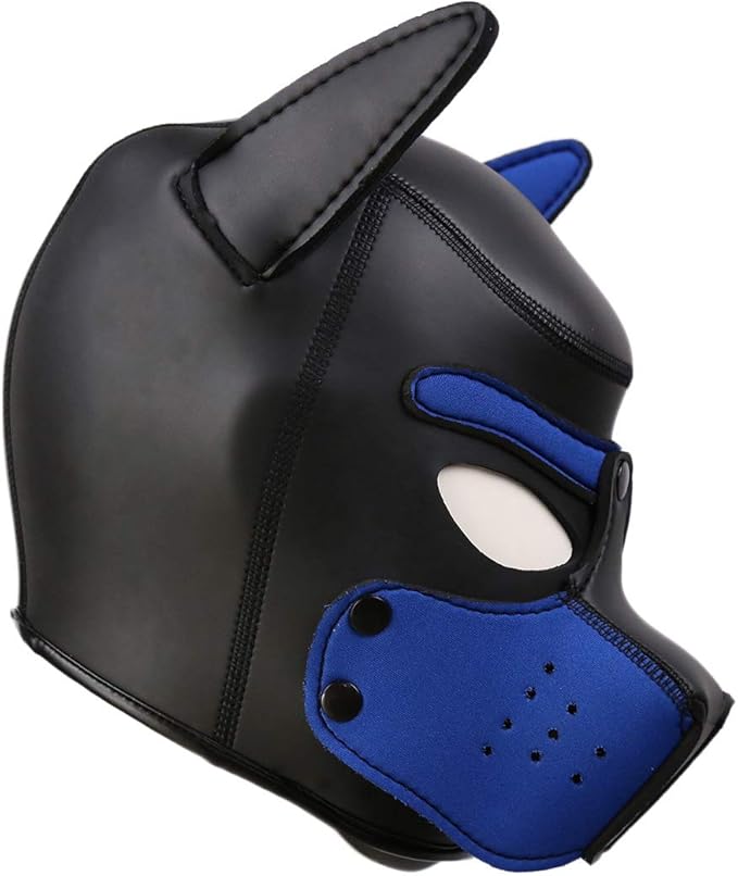 Neoprene Puppy Hood Camo Full Face Mask Cosplay Costume Dog Head Masks
