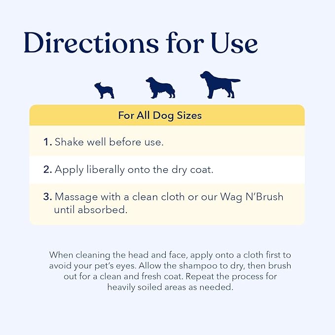 Honest Paws Dog Dry Shampoo - Waterless No Rinse Spray Formula Reducing Itch Cleanse Hydrate Nourish Dry Skin and Smelly Coat Help Decrease Odor Shedding and Allergies - Oatmeal & Lavender - 16 oz