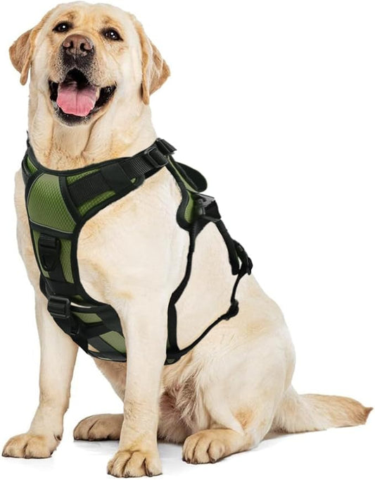 AUROTH Dog Harness, Escape Proof Dog Harness for Large Dogs, No Pull Dog Harness with Lift Handle, Soft Padded Reflective Adjustable Dog Vest Harness, Large Dog Harness for Walking Hiking Training