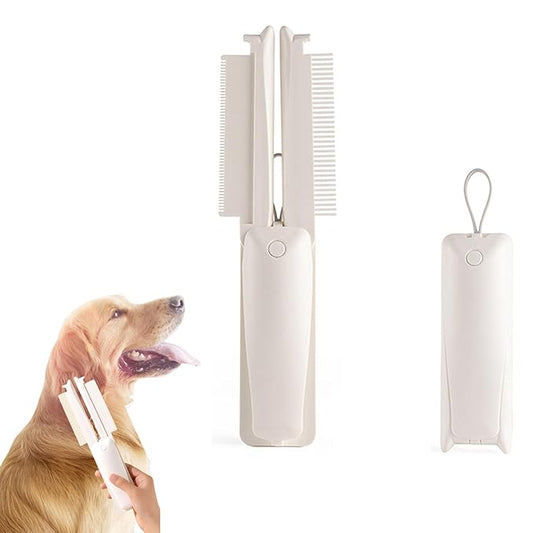 Collapsible Pet Hair Comb,3 In 1 Multifunctional Pet Grooming Brush Pet Hair Comb,Professional Grooming Tool For Long And Short Haired Dog,Cat And Other Pets,1Pieces.