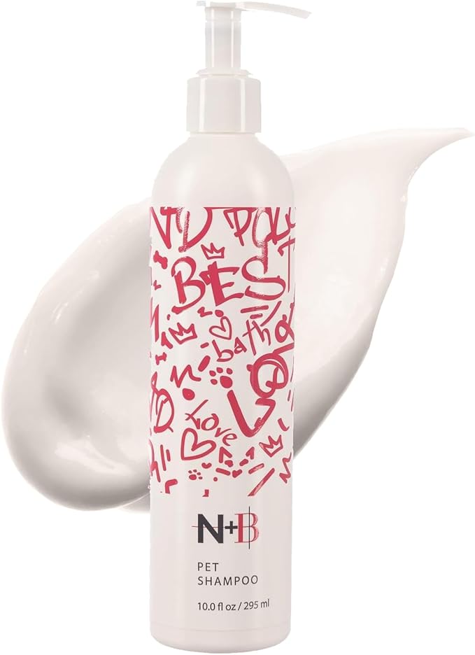 N+B Dog Shampoo | Shampoo for Dogs w/Coconut Oil, Organic Aloe Vera & Argan Oil | Grooms & Enhances Coat & Fur’s Natural Shine | Anti-Itch, Hypoallergenic, Eliminates Odor | 10oz