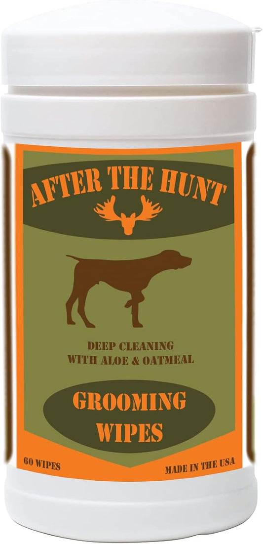 After The Hunt Grooming & Mud Dog Cleaning Wipes with Aloe & Oatmeal - 60 XL Wipes