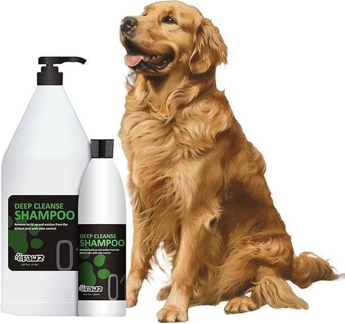 OPAWZ 01 Deep Cleanse Dog Shampoo, Professional Whitening Shampoo for Dogs, Cat, PH-Balanced to Remove Stains, Yellowing, Odor, for All Coat Types, Recommended by Groomers, 16.9 oz