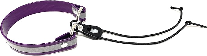 Sparky Pet Co - Surefit ECollar Replacement Strap - Bungee Dog Collar Waterproof -Adjustable -Secure Nexus Wheel Lock-for Electronic Training & Invisible Fence Systems -3/4" (Reflective Purple)